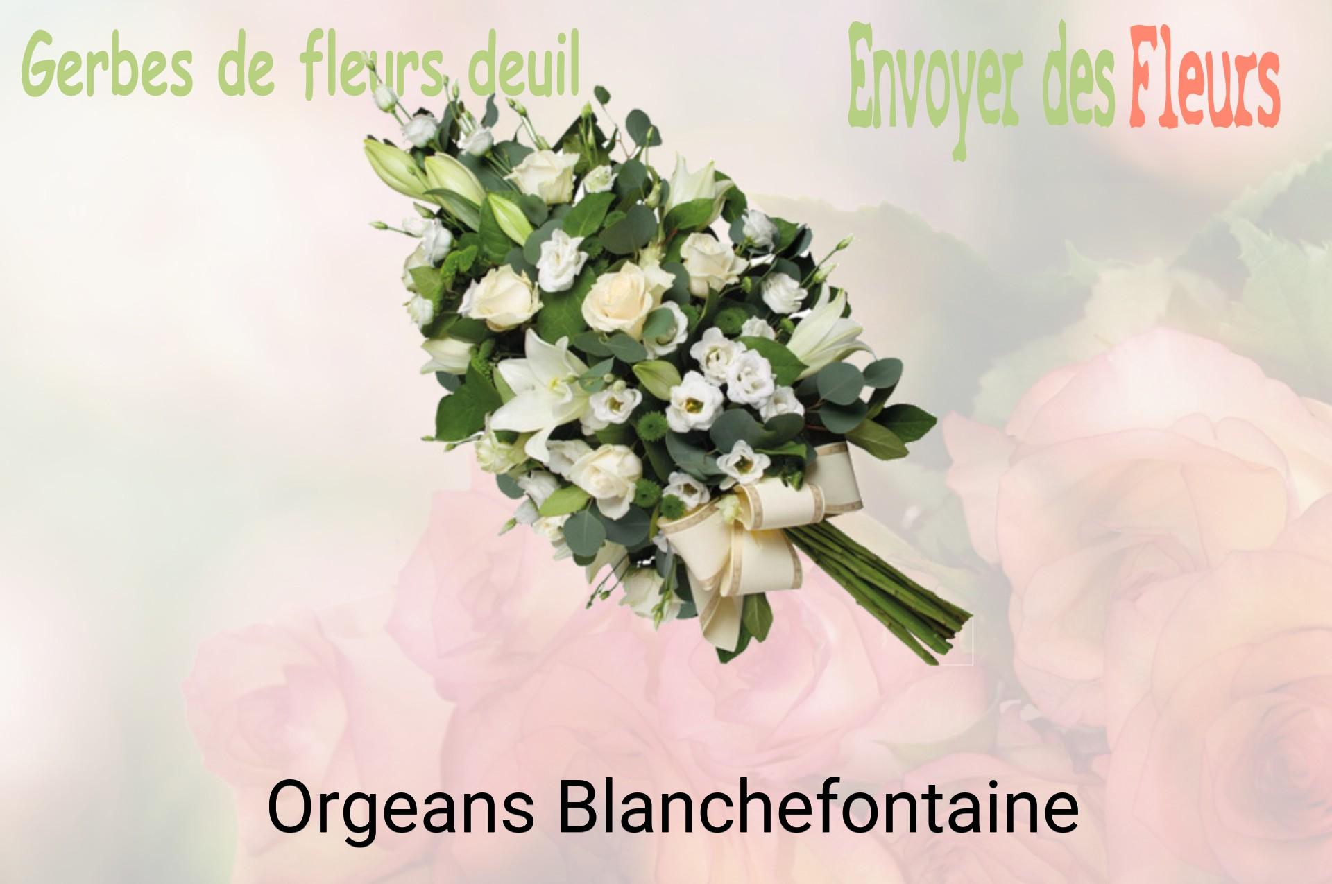 Gerbe de fleurs de deuil livrée à Orgeans-Blanchefontaine